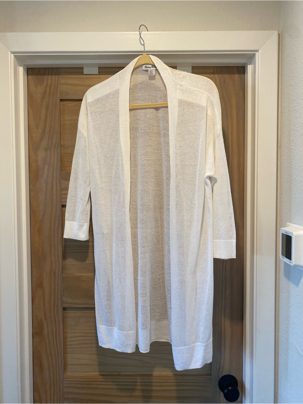 Tommy Bahama White Open-Front Lightweight Cardigan